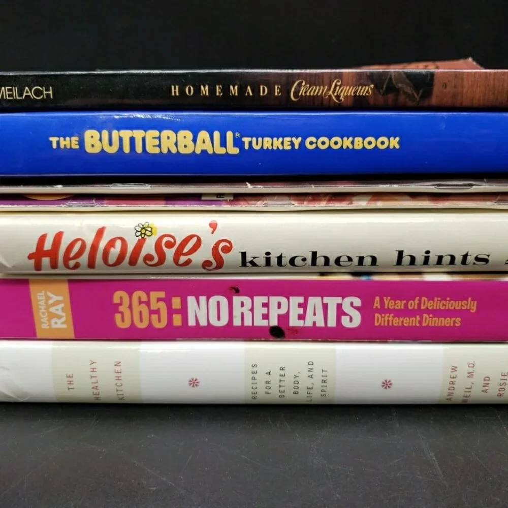 Lot of 7 Cookbooks Andrew Weil Rachael Ray + Misc HC & PB Variety Kitchen